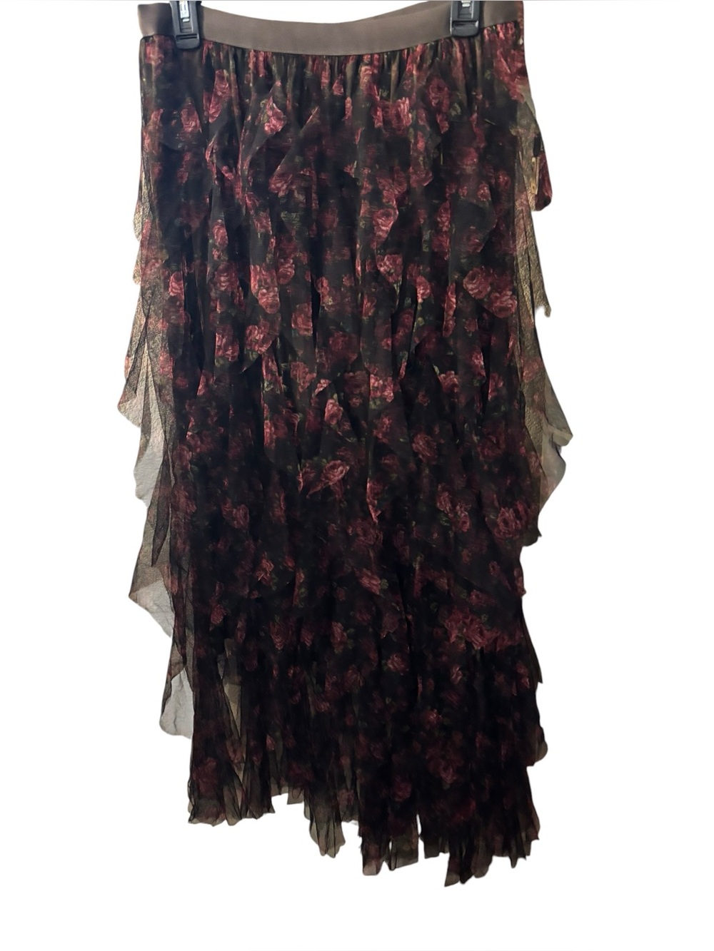 Amber sky Women's tiered layers floral skirt